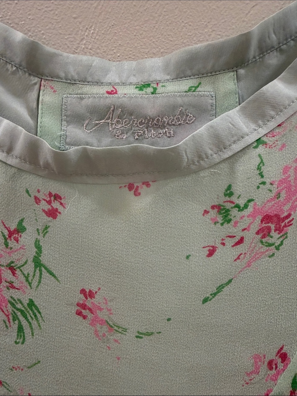 Vintage Abercrombie & Fitch Y2K Floral Ruffle Skirt 100% Silk - Picture 14 of 15